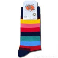 Dutch pop happy socks gekleurde streep unisex sk-016 hover thumbnail