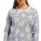 Pastunette katoenen dames pyjama grijs met bloemenprint 20212-115-2