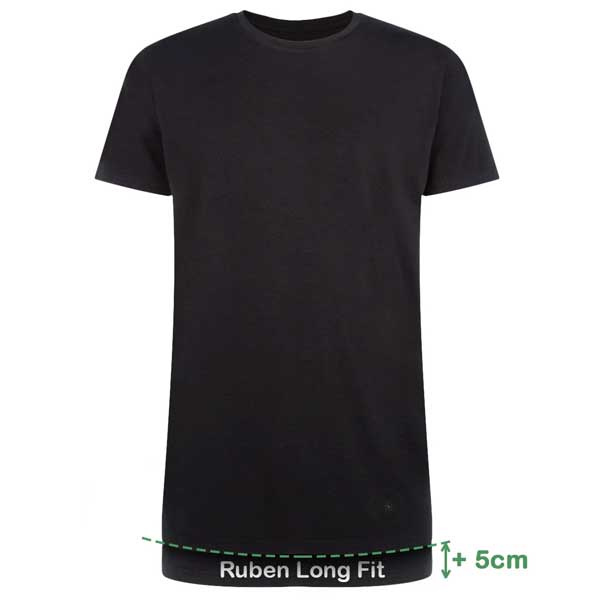Bamboe T-shirt heren long fit Ruben Bamboo basics