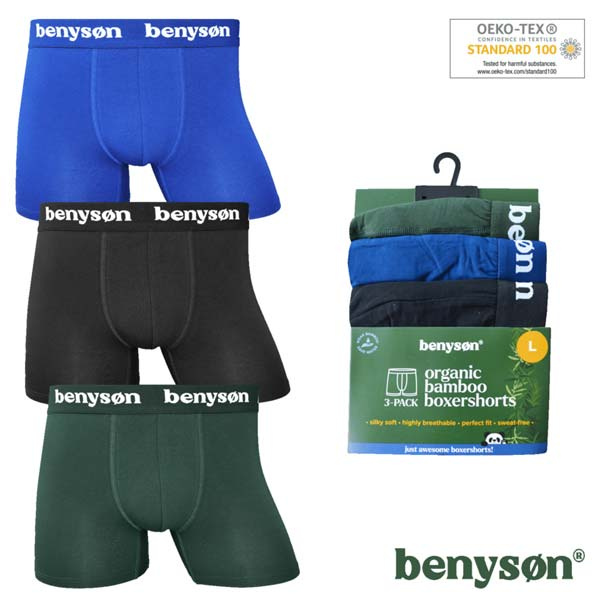 Bamboe heren boxershorts 3-Pack BENY-7016 Benyson