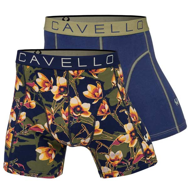 Cavello 2-pack boxershorts CB23004 – Effen & Bloemenprint