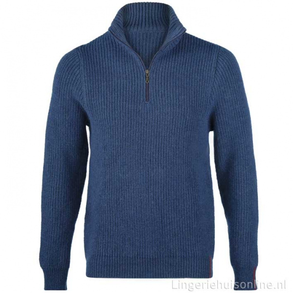 Engel Wol-Zijde Trui: Kraag met Rits - Model 604402