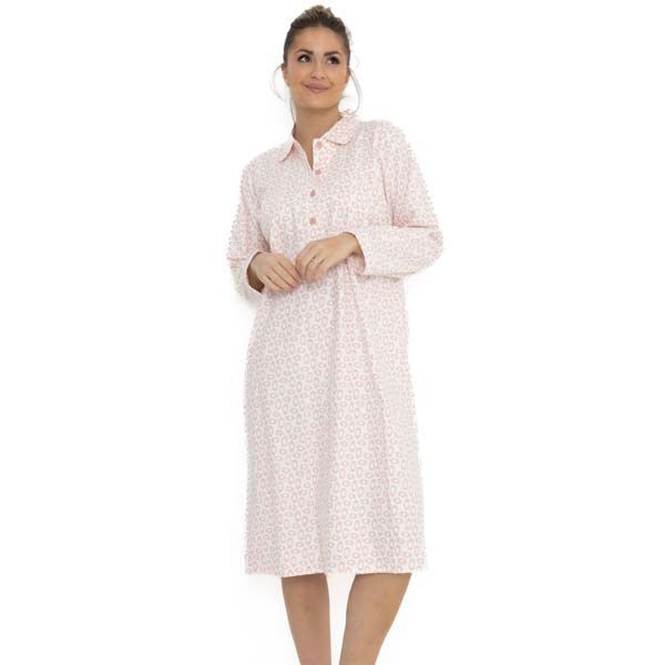 Flanellen nachthemd dames Lunatex 643977