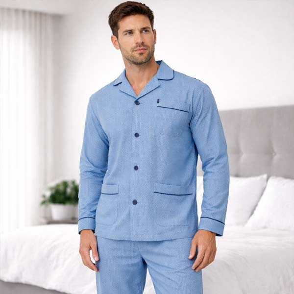 Gentlemen heren pyjama flanel tot in grote maten 9461