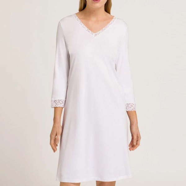 Nachtjapon met driekwartmouw 07 7162 Hanro nightwear