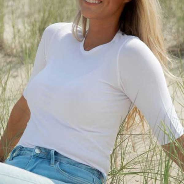 RJ Dames t-shirt hoge ronde hals 33-018