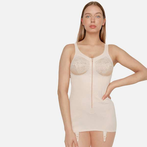 Susa corselet met rits en jarretels 6452