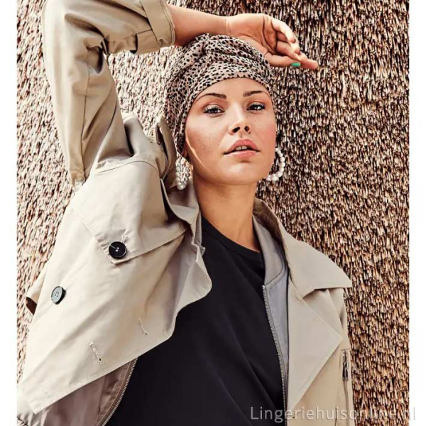 Viva Headwear luxe chemomutsje met dierenprint 1575