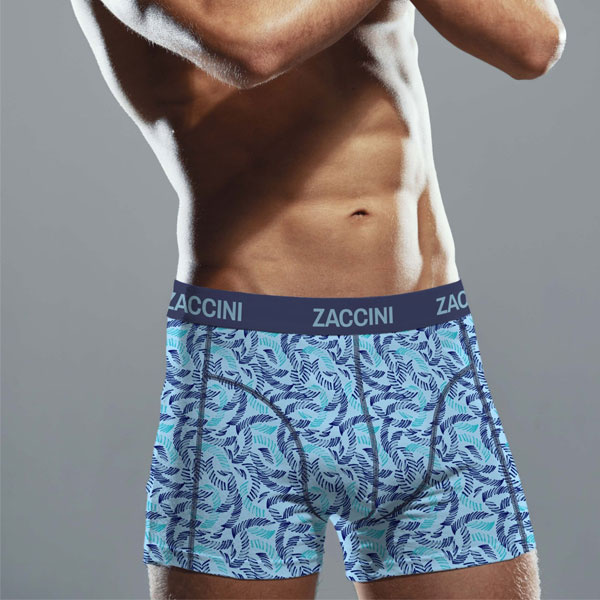 Zaccini boxershorts heren katoen blauw M25-279-07